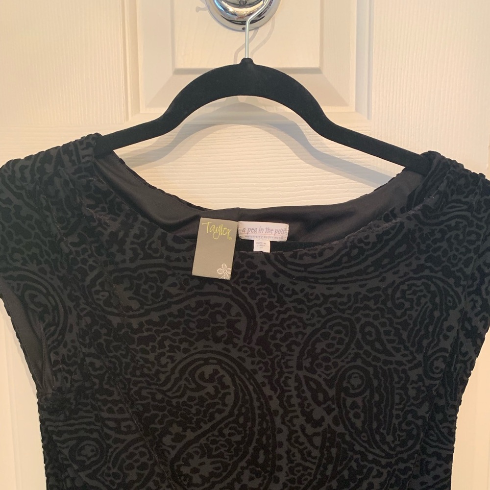 Velvet maternity dress